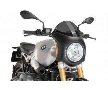 RETRO SEMI FAIRING FOR BMW R NINE T 2014-2020 BLACK - D.SMOKE